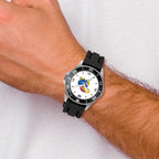 LogoArt University of Kansas Collegiate Gents Silicone Strap Quartz Watch