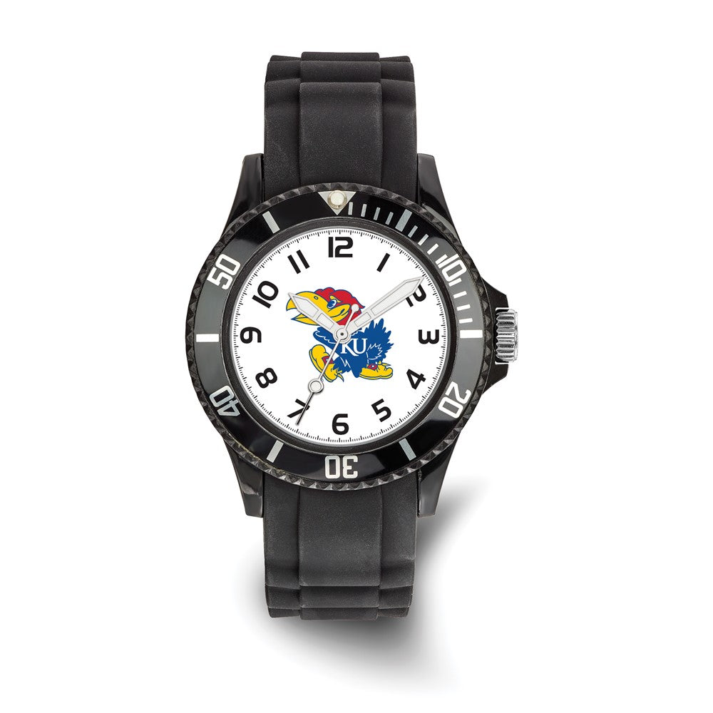 LogoArt University of Kansas Scholastic Silicone Strap Quartz Watch