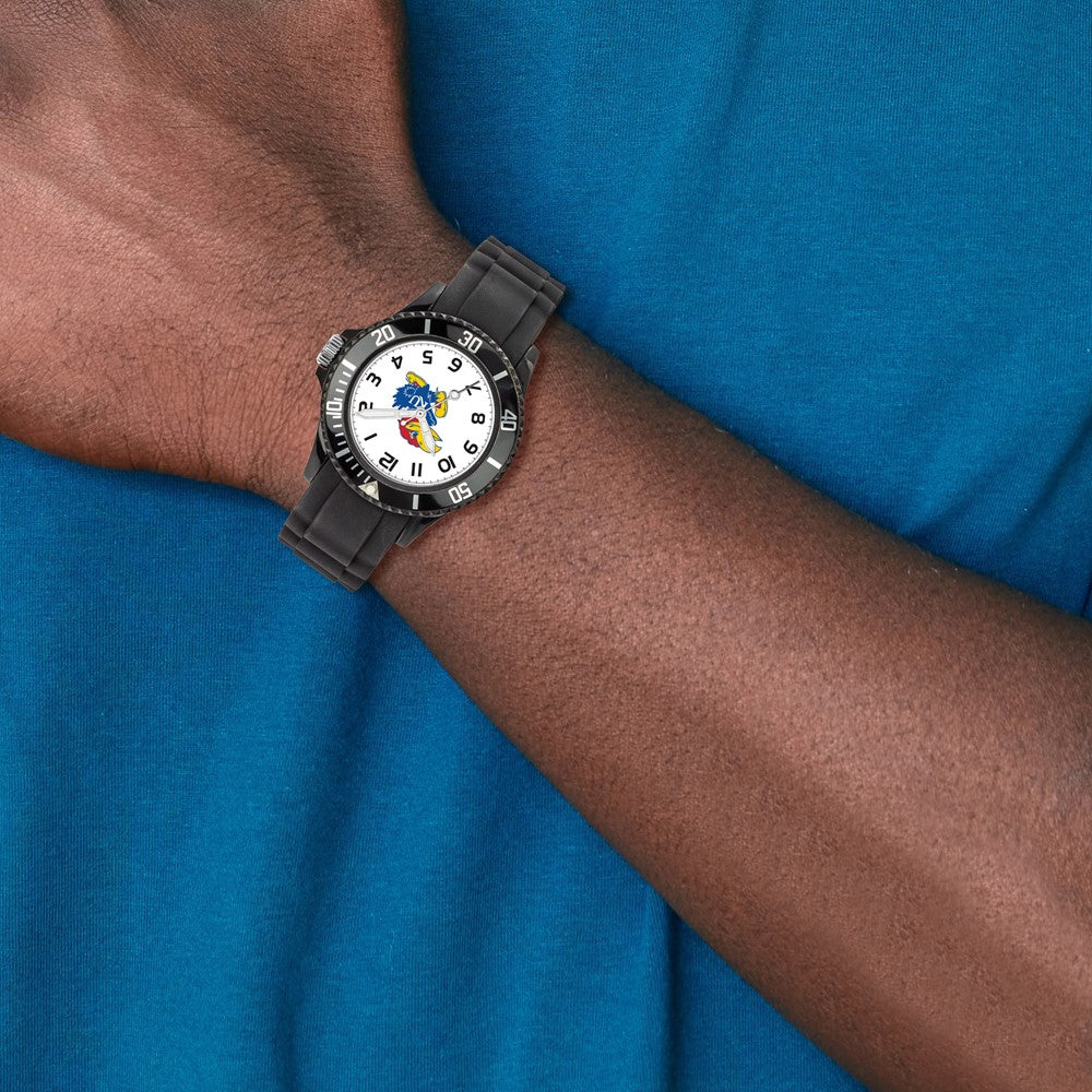 LogoArt University of Kansas Scholastic Silicone Strap Quartz Watch