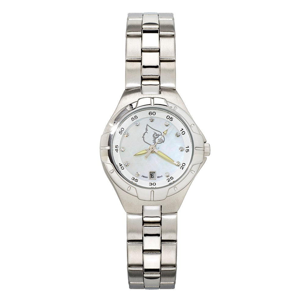 UNIV OF LOUISVILLE CARD HEAD PEARL WOMAN'S BRACELET WATCH MO