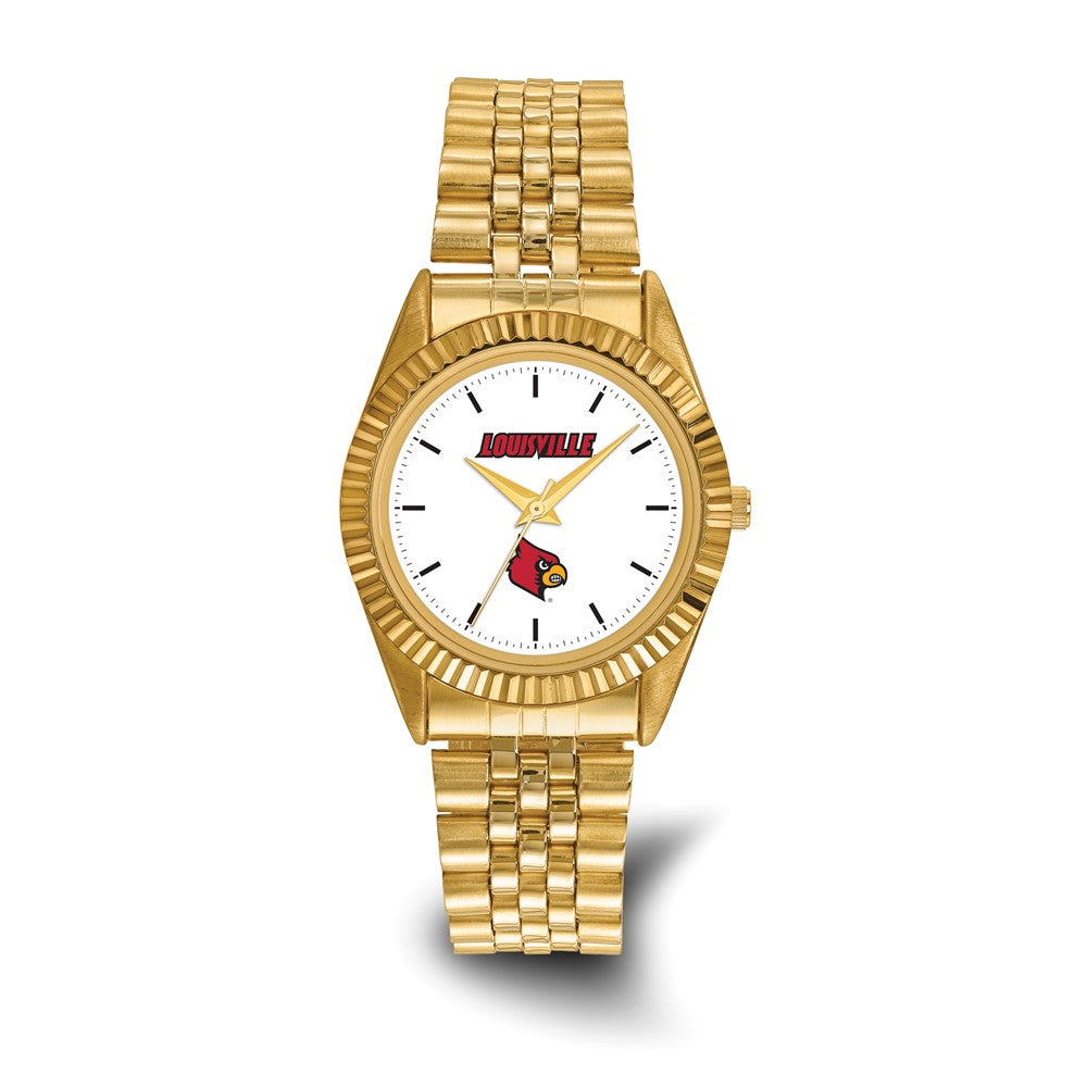 LogoArt University of Louisville Pro Gold-tone Gents Quartz Watch