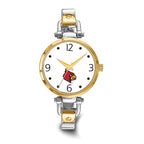 LogoArt University of Louisville Elegant Ladies Two-tone Quartz Bracelet Watch