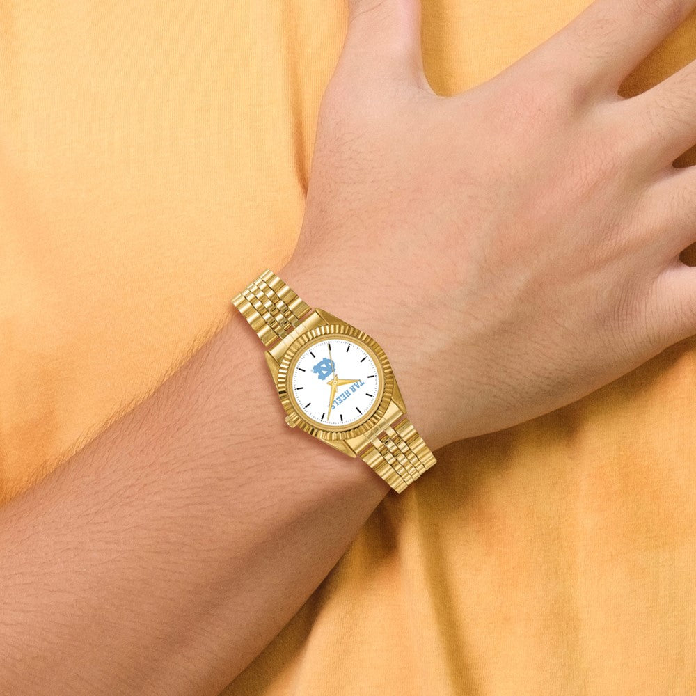 LogoArt University of North Carolina Pro Gold-tone Gents Quartz Watch