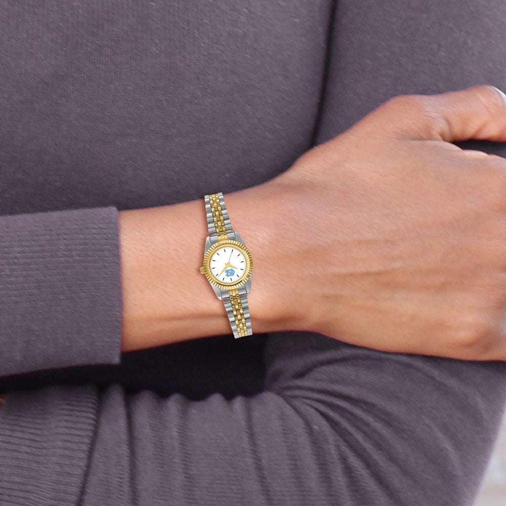 LogoArt University of North Carolina Pro Two-tone Ladies Quartz Watch
