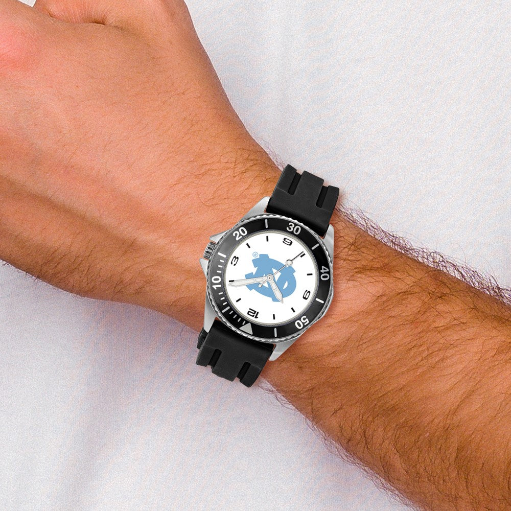 LogoArt University of North Carolina Collegiate Gents Silicone Strap Quartz Watch