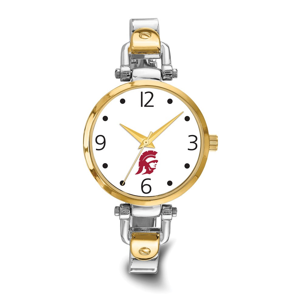 LogoArt University of Southern California Elegant Ladies Two-tone Quartz Bracelet Watch