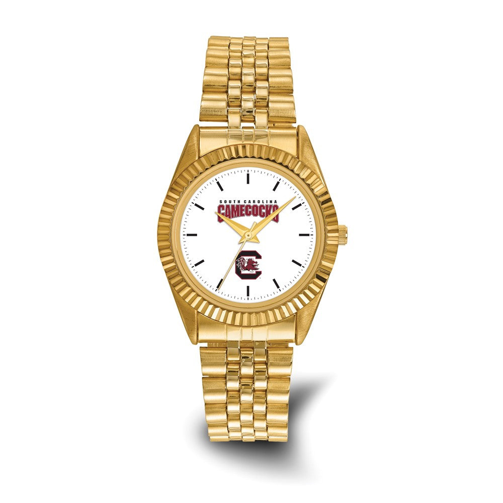 LogoArt University of South Carolina Pro Gold-tone Gents Quartz Watch