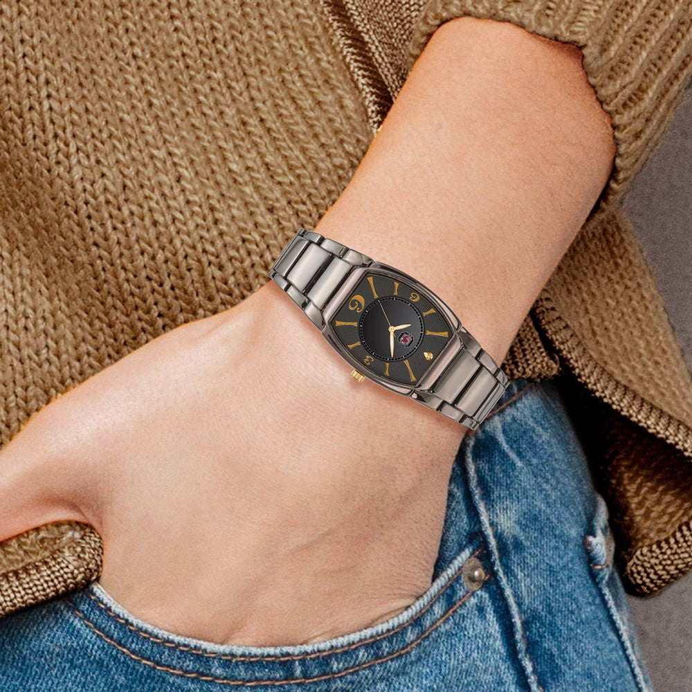 LogoArt University of South Carolina Executive Black-plated Quartz Watch