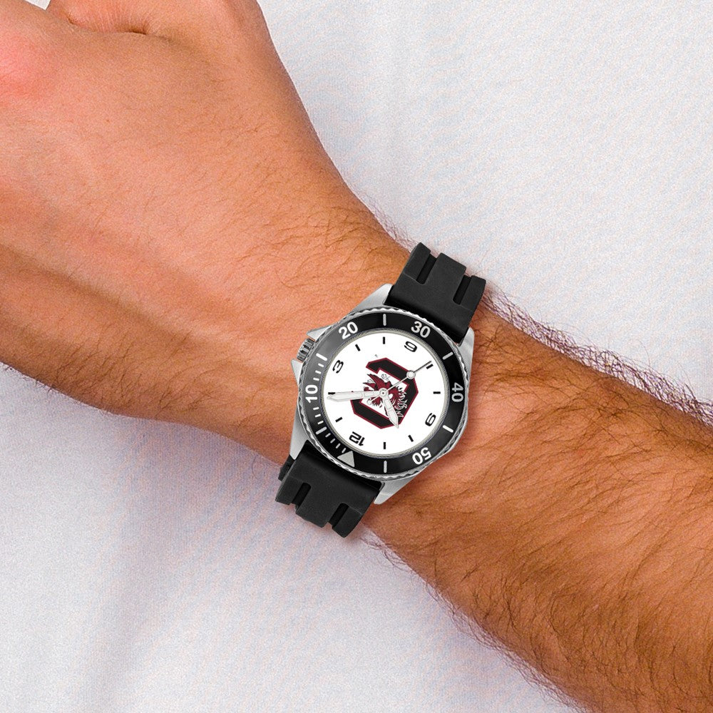 LogoArt University of South Carolina Collegiate Gents Silicone Strap Quartz Watch