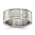 UNIV OF TENNESSEE STAINLESS STEEL LOGO BAND RING SIZE 8