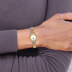 LogoArt University of Wisconsin Pro Two-tone Ladies Quartz Watch