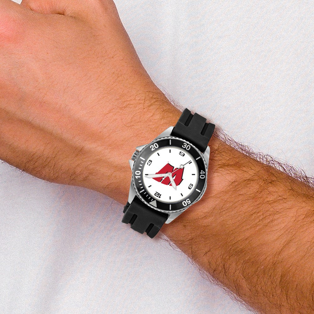 LogoArt University of Wisconsin Collegiate Gents Silicone Strap Quartz Watch