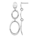 Sterling Silver Rhodium-plated Polished Post Dangle Earrings