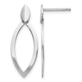 Sterling Silver Rhodium-plated Polished Post Dangle Earrings