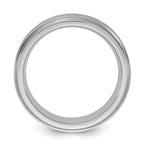 Vitalium Grain Finish Center 7mm Ridged Edge Flat Band