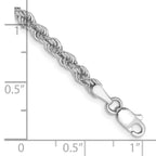 14K White Gold 3mm Regular Rope with Lobster Clasp Chain