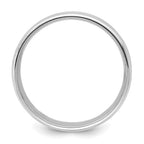 14k White Gold 6mm Heavyweight Comfort Fit Brushed Satin with Center Groove Wedding Band
