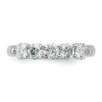 14kw 1 1/6ct. D E F Pure Light Moissanite Band
