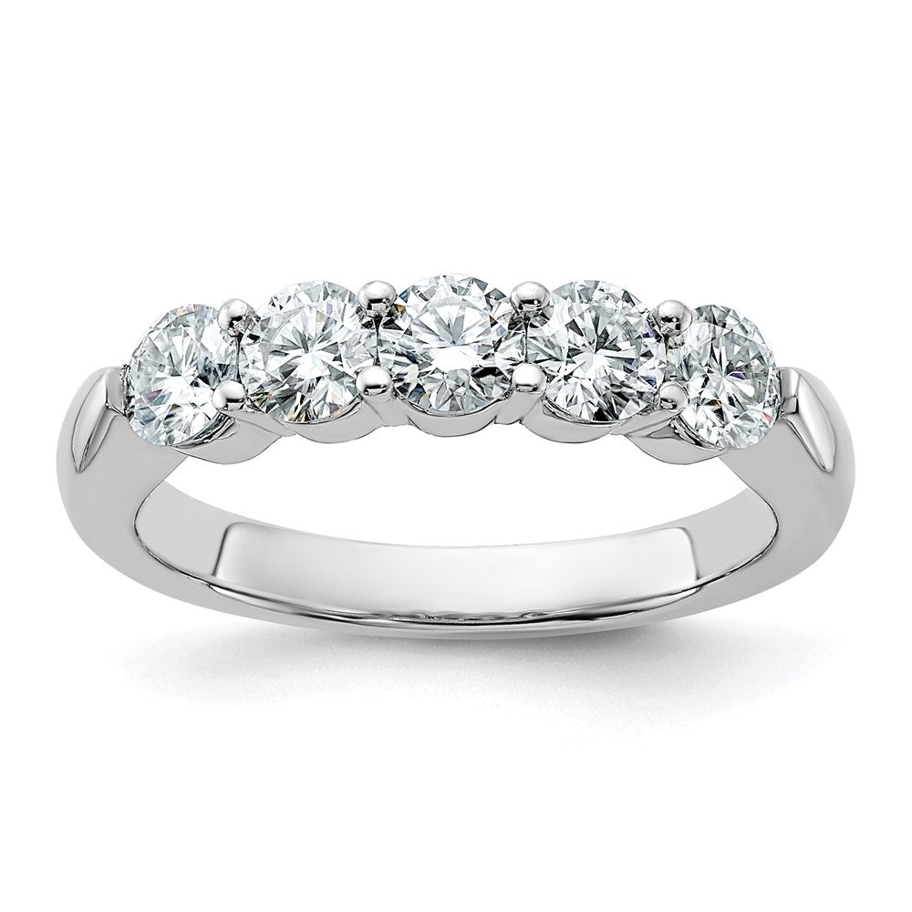 14kw 1 1/6ct. D E F Pure Light Moissanite Band