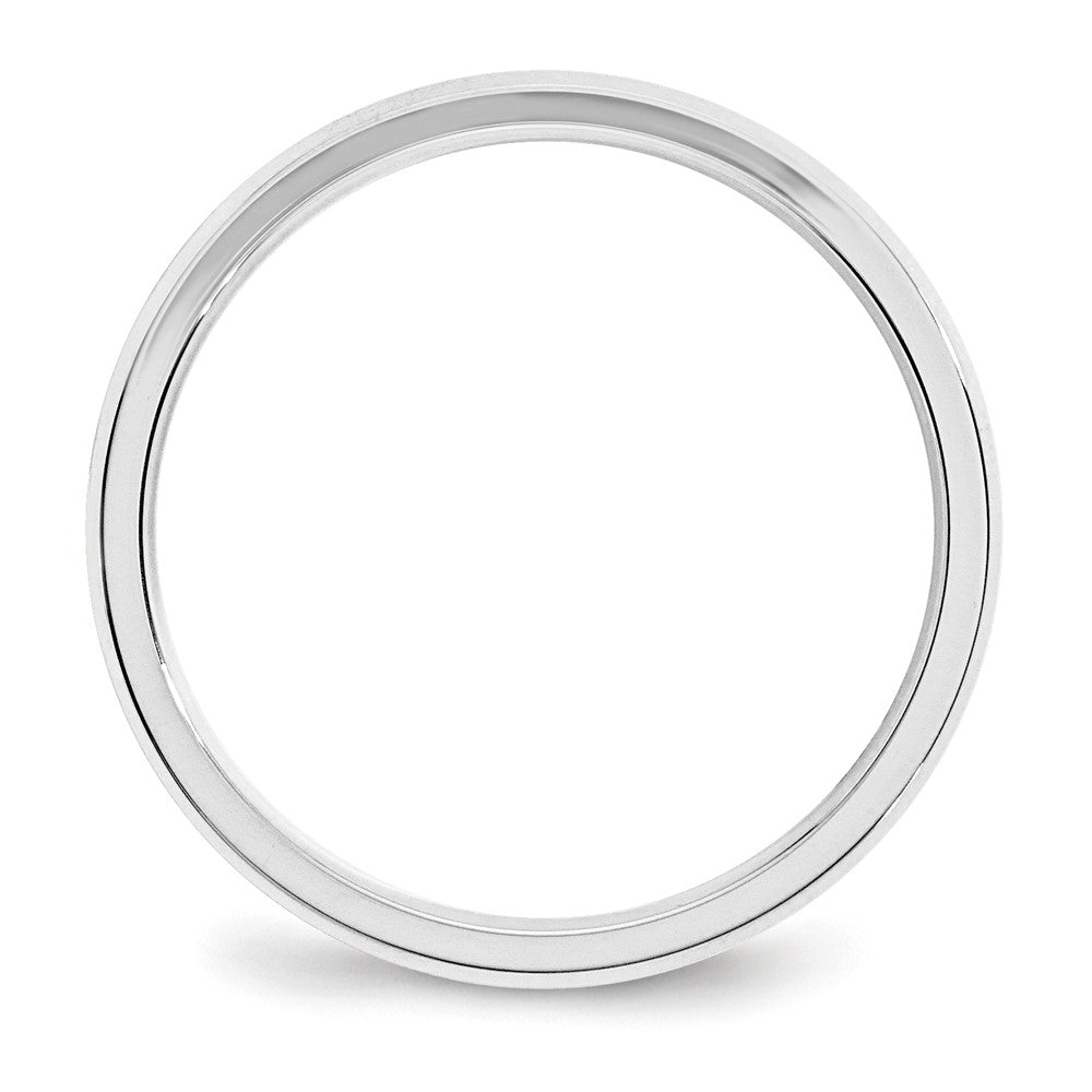 10k White Gold 3mm Beveled Edge Comfort Fit Wedding Band
