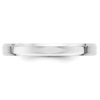10k White Gold 3mm Beveled Edge Comfort Fit Wedding Band