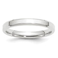 10k White Gold 3mm Beveled Edge Comfort Fit Wedding Band