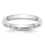 10k White Gold 3mm Beveled Edge Comfort Fit Wedding Band