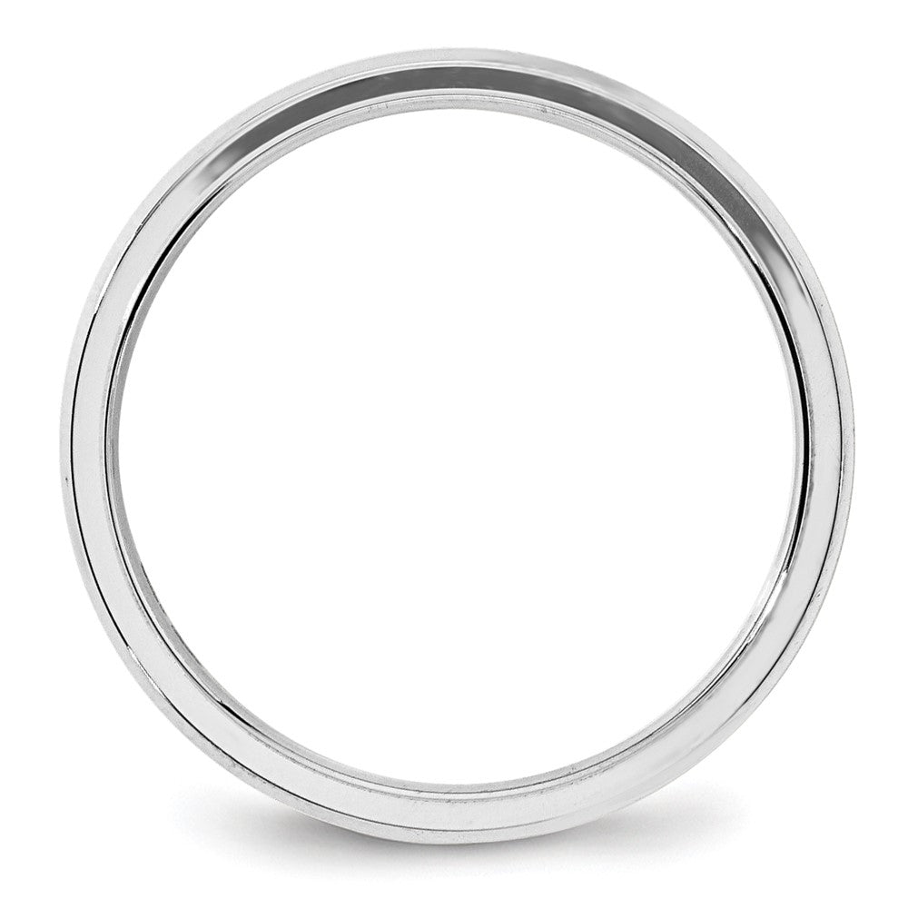 10k White Gold 4mm Beveled Edge Comfort Fit Wedding Band