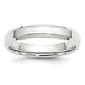 10k White Gold 4mm Beveled Edge Comfort Fit Wedding Band