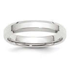 10k White Gold 4mm Beveled Edge Comfort Fit Wedding Band