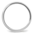 10k White Gold 5mm Beveled Edge Comfort Fit Wedding Band