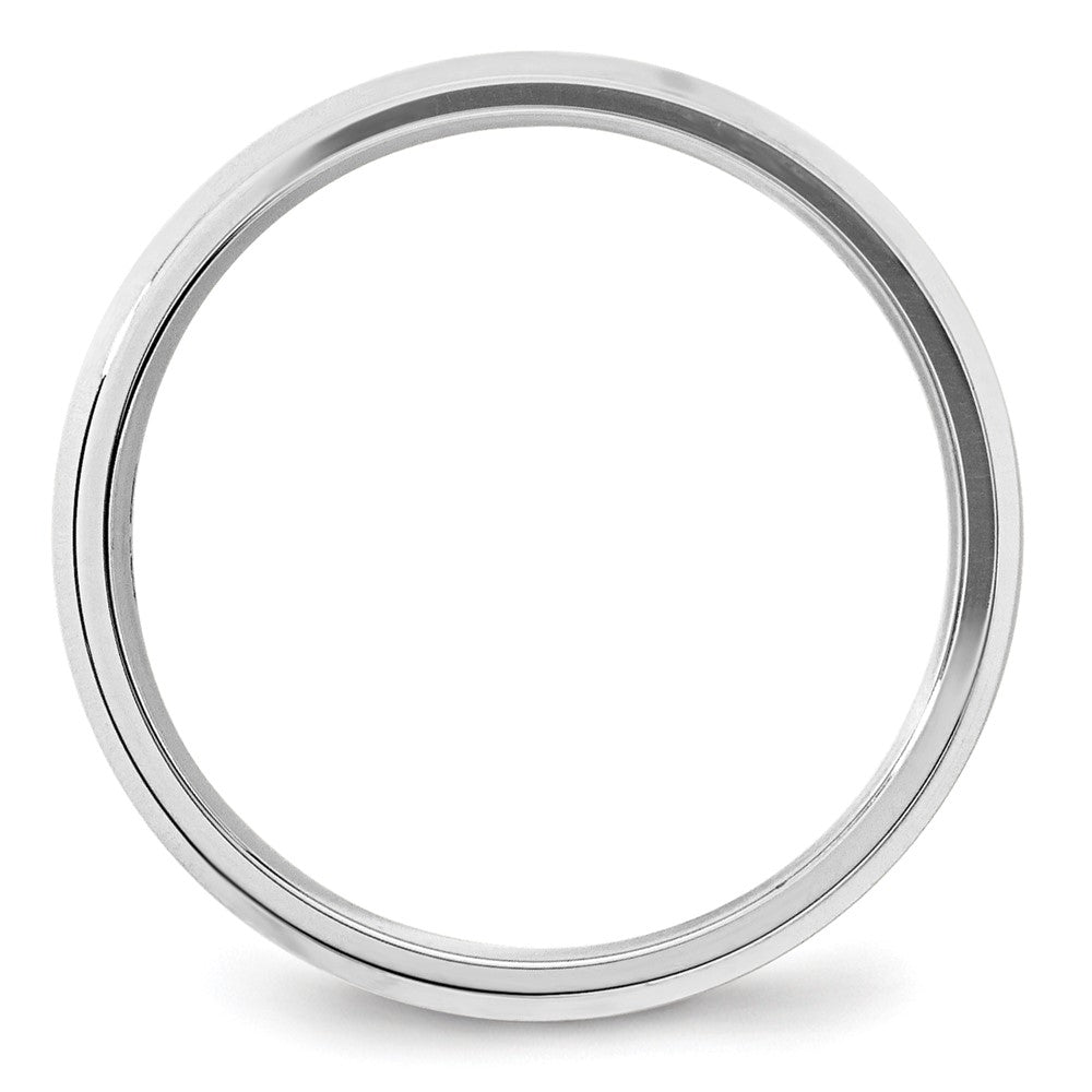14k White Gold 5mm Beveled Edge Comfort Fit Wedding Band