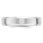 10k White Gold 5mm Beveled Edge Comfort Fit Wedding Band