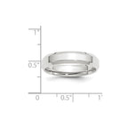 14k White Gold 5mm Beveled Edge Comfort Fit Wedding Band