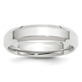 14k White Gold 5mm Beveled Edge Comfort Fit Wedding Band
