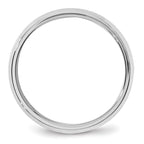 10k White Gold 6mm Beveled Edge Comfort Fit Wedding Band