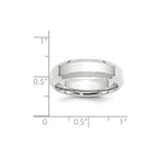 10k White Gold 6mm Beveled Edge Comfort Fit Wedding Band