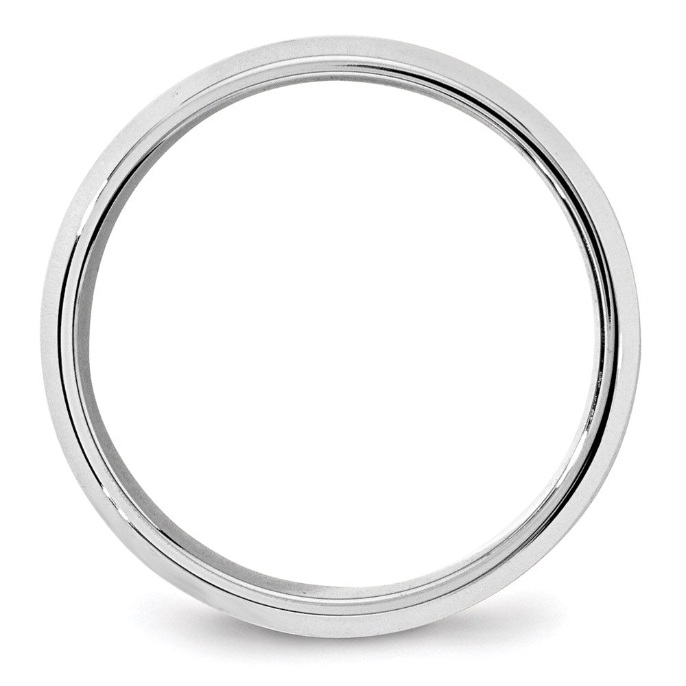 10k White Gold 7mm Beveled Edge Comfort Fit Wedding Band