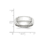 14k White Gold 7mm Beveled Edge Comfort Fit Wedding Band
