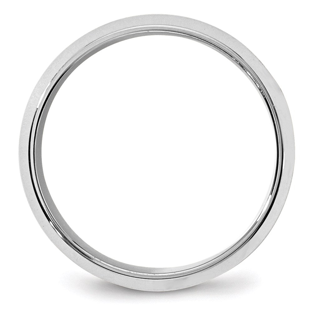 10k White Gold 8mm Beveled Edge Comfort Fit Wedding Band