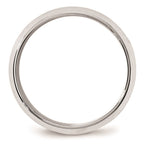 10k White Gold 8mm Beveled Edge Comfort Fit Wedding Band