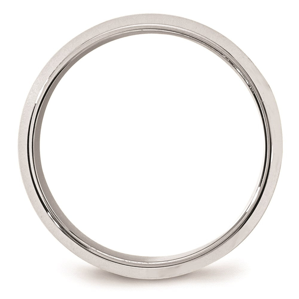 10k White Gold 8mm Beveled Edge Comfort Fit Wedding Band