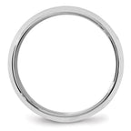 14k White Gold 8mm Beveled Edge Comfort Fit Wedding Band