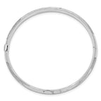 14k 3/16 White Gold Florentine 5mm Hinged Baby Bangle