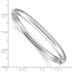 14k 3/16 White Gold 5mm Hinged Baby Bangle