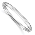 14k 3/16 White Gold 5mm Hinged Baby Bangle
