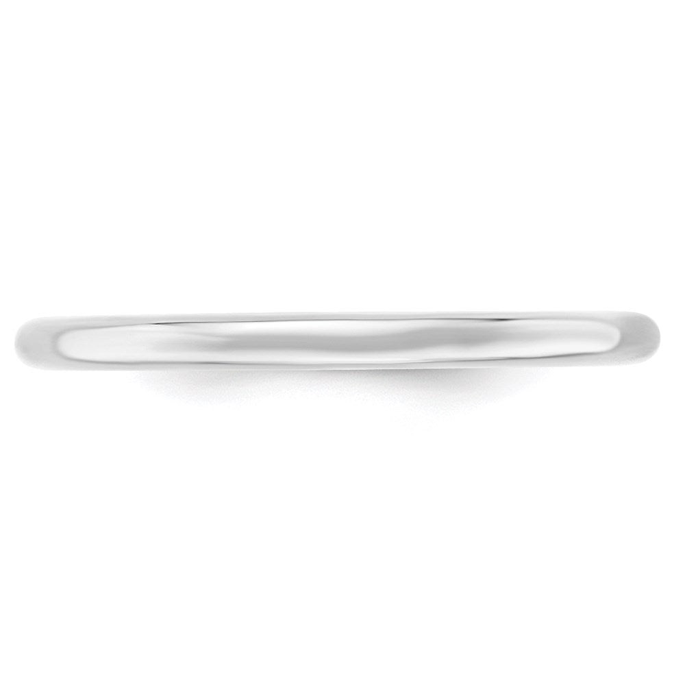 14k White Gold 2mm Standard Weight Comfort Fit Wedding Band