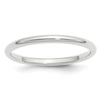 10k White Gold 2mm Standard Weight Comfort Fit Wedding Band