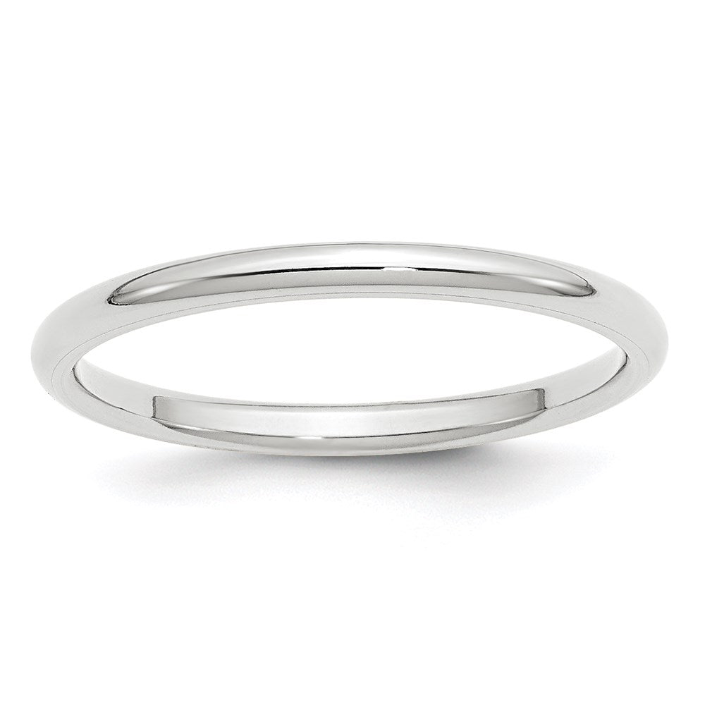 10k White Gold 2mm Standard Weight Comfort Fit Wedding Band