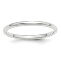 14k White Gold 2mm Standard Weight Comfort Fit Wedding Band